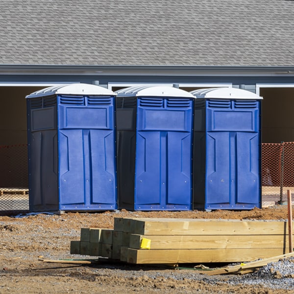 how often are the porta potties cleaned and serviced during a rental period in Columbia IA